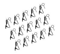 VANZACK 15pcs Lavalier Microphone Clips Metal Lapel Mic Clips with Adjustable Angle Iron Construction Compact Design for Secure Hold Compatible with Various Lavalier Microphones