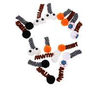 VANZACK 16pcs Halloween Cat Plush Spiral Springs Kitten Hunt with Soft Eyeball Design Elastic Interactive Spring Cat for Swatting Biting Teething Safe Fuzzy Texture for Active Play and