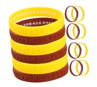 VANZACK 16pcs Sanskrit Silicone Wristbands Flexible Stretchable Bracelets for Men and Women Sports Team Bands for Parties Daily Wear and Active Lifestyles Multipurpose Rubber Wristbands