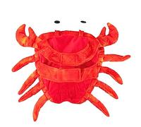 VANZACK 1pc Adorable Crab Cosplay Costume for Dogs Creative Pet Clothes for Parties and Halloween Soft Material Comfortable Fit Bright Orange
