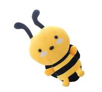 VANZACK 1Pc Cute Bee Pillow Plush Cartoon Decorative Doll Fluffy Stuffed for Rooms Warm Atmosphere Showers Birthdays