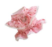 VANZACK 1pc Floral Lace Pet Vest Leash for Cats and Dogs Cat Suit for Walking Cute Design for Daily Wear for Photos and Holidays