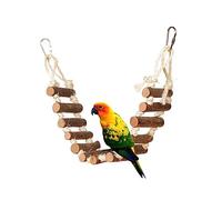 VANZACK 1pc Parrot Bridge Toy for Birds Natural Chewing Tool Hanging Suspension Ladder for Parakeets Cockatoos Macaws and Lovebirds for Home and Balcony Play