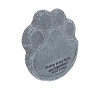 VANZACK 1pc Retro Resin Pet Memorial Tombstone for Garden Paw Shape Decoration Keepsake for Dogs and Cats for Courtyard and Park Spaces