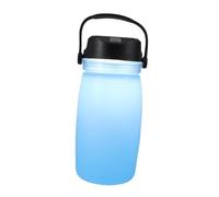 VANZACK 1Pc Solar Charging Kettle Collapsible USB Water Bottle for Camping Lightweight Portable Night Light for Hiking and Outdoor Activities Made of Abs Food Grade Silicone Sky-Blue