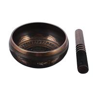 VANZACK 1Set Buddhist Singing Bowl Meditation Sound Bowl with Simple Wooden Rod for Healing Practices for Relaxation Mindfulness