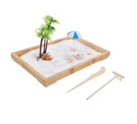 VANZACK 1Set Creative Ocean Scene Mini Sandbox Play Kit Desktop Beach Decor with Sea Animal Figures for and Relaxation for Home Office Zen Garden