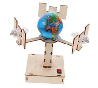 VANZACK 1Set DIY Wooden Geosynchronous Satellite Model Educational Engineering Assembly for Science Learning for Teens and DIY Enthusiasts Great for Home Decor and Skill