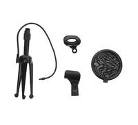 VANZACK 1Set Microphone Tripod with Filter Durable Desktop Mic Stand for Sound Compatible with Various Microphones Portable Design Black