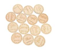 VANZACK 1Set Milestone Cards Wooden Growth Photography Props for Newborns Monthly Commemorative Cards for Tracking First Year Chic Design for Memorable Moments