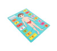 VANZACK 1Set Spanish Wooden Body Puzzle for Educational Cognitive Development Tool for Understanding Body Parts and Organs Wooden Design for Home Kindergarten Use