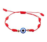 VANZACK 2 Pcs Adjustable Evil Eye Red String Bracelet Woven