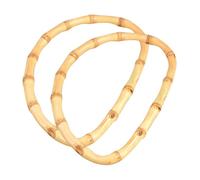 VANZACK 2 Pcs D-Shaped Purse Handles Replacement for Handbag and Purse DIY Bag Making Kit Lightweight Slot for Easy Attachment for Crochet and Straw Beach Bags