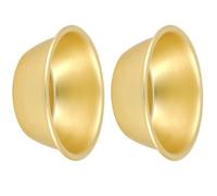 VANZACK 2 Pcs Korean Traditional Golden Bowls Lightweight Stackable Soup Rice Wine Fruit Serving Bowls for Home Restaurant BBQ Hiking