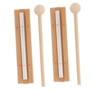VANZACK 2 Set Mindfulness Chimes Hand Bell Classroom Reminder Chime Meditation Percussion Musical Tuned Hand Bell Toy