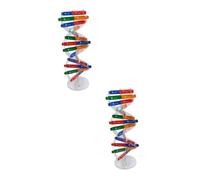VANZACK 2 Sets Double Helix Dna Model Science Kit for Teaching Human Gene Structure Educational Stem Aid for Boys DIY Assembly Learning Tool Random Color