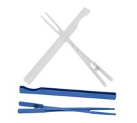 VANZACK 2 Sets Professional Piano Tuning Stop Clips Nylon Sound-stop Tool with Blue and White Silent Clamps for Mid and Treble Keys Compact and Practical Piano Keyboard Accessories