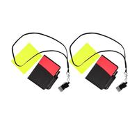 VANZACK 2 Sets Soccer Referee Red Yellow Cards and Whistles Penalty Kit with Score Sheets for Football Match Officials and Stadium Referees