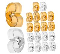 VANZACK 20 Pcs Alloy Earring Backs Replacement Secure Butterfly Ear Locks for Women and Standard Earring Making Accessories Durable Ear Safety Gold and Silver