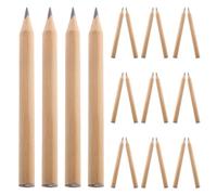 VANZACK 200pcs Short Hb Pencils, Mini Drawing Pencils Set, 3.38 Inch Wood Triangle Barrel, Khaki, Portable Writing Tools for School, Party Bags, and Students