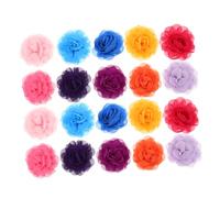 VANZACK 20pcs Chiffon Dog Collar Flowers Bow Tie Charms for Cats Dogs Stylish Floral Attachments for Festive Occasions Easy to Apply Faderesistant Design Fits All