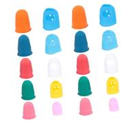 VANZACK 20pcs Guitar Finger Caps for Left and Right Hand Fingertip Protectors for Beginner Practice Soft Flexible Finger Guards to Prevent and Enhance Playing Comfort
