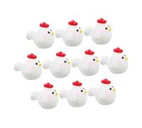 VANZACK 20pcs Miniature Resin Chickens Tiny Landscape Decoration Realistic Mini Animal Figurines for Garden Fairy Gardens Bonsai Cake Toppers Portable Playful Home and Party Ornaments