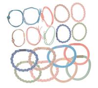 VANZACK 20pcs Pearl Woven Hair Rings Elastic Hair Ropes for Soft Stretchy Ponytail Holders Parties and Daily Wear