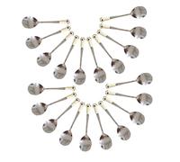 VANZACK 20PCS Stainless Steel Pet Food Scoop with Ergonomic Handle and Cute Cat Claw Design Lightweight and Compact Cat Food Utensils for Precise Measuring and Feeding the Go