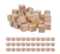 VANZACK 240Pcs 1X1Cm Natural Pine Wood Blocks for Crafts - Smooth Unfinished Wooden Cubes for DIY Painting, Stacking, Educational Building, Classroom and Art Project Supplies