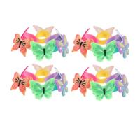 VANZACK 24pcs Butterfly Rings for Charming Pretend Play Jewelry Birthday Party Accessories for Little Easy to Wear and Fit for Various Age Groups