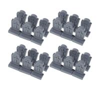 VANZACK 24pcs Mini Tombstones Grave Stones Sturdy Plastic for Halloween Decor Diorama Cemetery Decorations Dollhouse Decorations Terrarium Miniatures and Miniature Graveyard Scenes