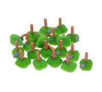 VANZACK 24pcs Miniature Farm Accessories Mini Wood Pile Fences Compact Animal Barrier Props for Dollhouse Garden Decoration DIY Creative Scenes