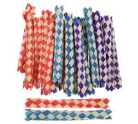 VANZACK 24pcs Party Favor Bamboo Finger Trap Parrot Toy Bamboo Bird Chewing Toy