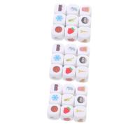 VANZACK 27 pcs Storytelling Dices Learning Dice for Imaginative Play Acrylic Story Cubes Pouch for Home Parties Educational Use Enhance Storytelling Skills