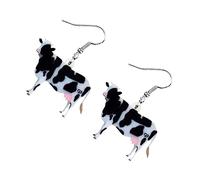 VANZACK 2pairs Cartoon Cow Earrings for Lady Girls Acrylic Jewelry Earrings Unique for Birthday Mother's Day