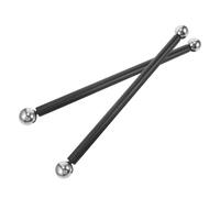 VANZACK 2Pcs 41Cm Metal Outdoor Lamp Post Cross Arm Bracket with Silver Decorative Spheres for Garden Patio Lighting Accessories