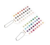VANZACK 2pcs Acrylic Seasonal Colour Matching Guide Cards with Bead Chain | Pocket Carry, Scratch Proof Finish, for Fitting Rooms, Travel, Makeup Artists and Fashion Students
