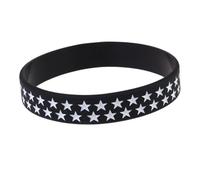 VANZACK 2pcs American Independence Day Memorial Wristband with Line Presidential Election Cheer Bracelet for Adults Women Men Portable Costume Accessory for Party Daily Wear