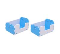 VANZACK 2pcs Anti-overturn Hamster Toilet Compact Small Pet Litter Box for Hamsters and Guinea Pigs Easy to Clean Design Dimensions for Home and Pet Store Use