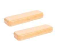 VANZACK 2pcs Bamboo Pen Box for Desk and School Organization | Khaki Finish, Elegant Natural Look, Portable Protection, Easy Sorting, Versatile Use for Writing Tools