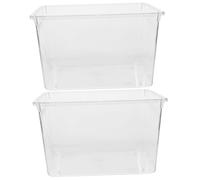 VANZACK 2pcs Birdcage Splash Guard Cover Durable Acrylic Feeder Shield for Bird Cages Prevents Food and Water Mess Transparent Design Easy Installation