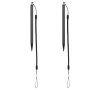 VANZACK 2pcs Black Stylus Pens for Touch Screens with Accurate Touch and Anti-loss Design, Aluminium and Copper Material, Suitable for Industrial and Educational Use, Pack of Two