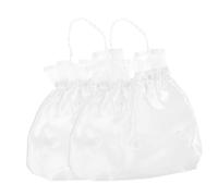 VANZACK 2pcs Bridal Flower Drawstring Purse for Women, Small Bride Hand-held Money Bag Floral Decor, Wedding Bridesmaid Dolly Bag Suitable for Wedding Day and Ceremony