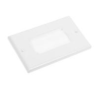 VANZACK 2pcs Brush Plate Cable Pass Through Brush Cable Plate PC White for Offices and Conference Rooms Multimedia Wall Insert