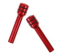 VANZACK 2pcs Car Door Lock Knob Pull Pin Aluminium Alloy Red Replacement