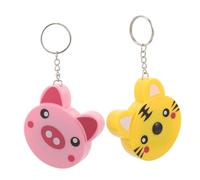 VANZACK 2pcs Cartoon Animal Tape Measure Keyring Retractable Mini Pocket Measuring Tape with Abs Material Comfortable Grip for Home Office and Travel