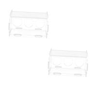 VANZACK 2pcs Chicken Feeding Bowl Transparent Hamster Feeding Box for Birds Parrots and Other Pets and Container for Fruits and Nuts