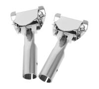 VANZACK 2pcs Chrome Plated 2.0mm Metal Mop Rod Clip Clamp Replacement Mop Handle Holder Suitable for Office Hotel and Mall Cleaning