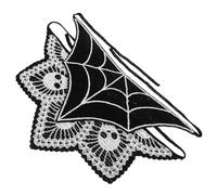VANZACK 2pcs Crochet Skull Bandana Headbands for Women Gothic Black Spider Web Hair Accessories Comfortable Halloween Scarf with Unique Alternative Style